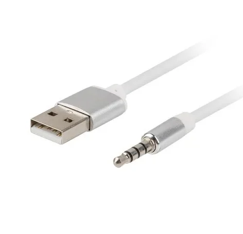 Alternative view of Lanberg кабел for Apple audio USB-A(M) jack(M) 4PIN 3.5mm 1m бял 10-pack