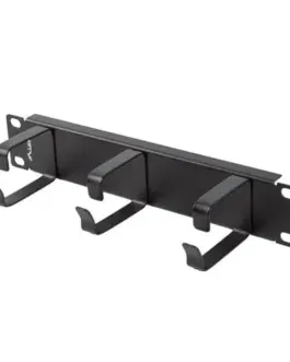 Lanberg кабел organizer 10 inches with 3 metal holders TYPE B черен