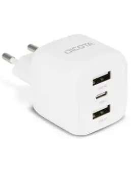 DICOTA зарядно GaN 32W 2xUSB-A 1xUSB-C бял