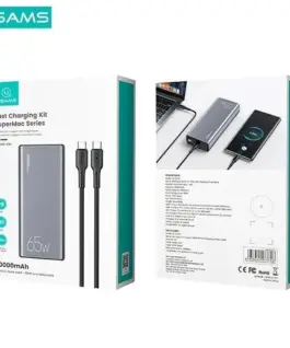 Alternative view of USAMS външна батерия 30000mAh 65W PB59 2xUSB+USB-C Fast