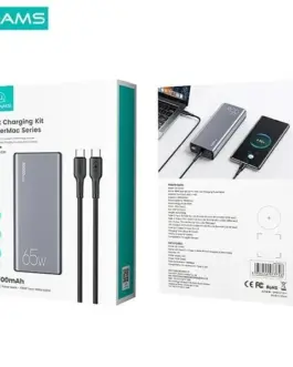 Alternative view of USAMS външна батерия 30000mAh 65W PB59 2xUSB+USB-C Fast