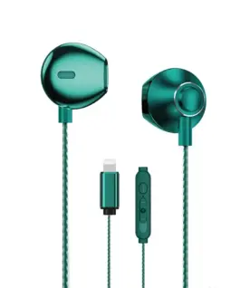 WEKOME Wiчервен слушалки HiFi Lightning зелен