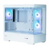 Zalman Case P30 V2 MicroATX Mini Tower 3 FansRGB бял