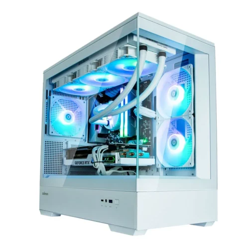 Zalman Case P30 V2 MicroATX Mini Tower 3 FansRGB бял