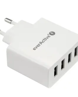Alternative view of everActive PHONE зарядно 4X USB 5A бял