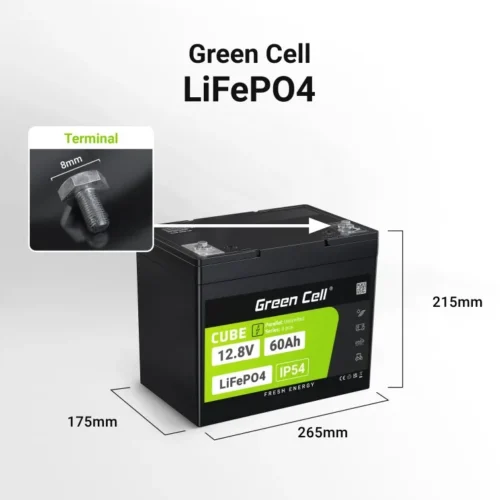 Alternative view of Green Cell Accumulator CUBE LiFePO4 60Ah 12V/12.8V 768Wh