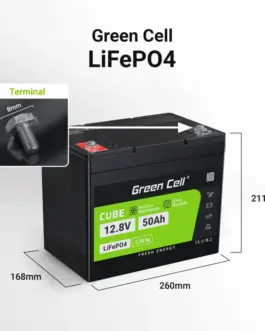 Alternative view of Green Cell Accumulator CUBE LiFePO4 50Ah 12V/12.8V 640Wh