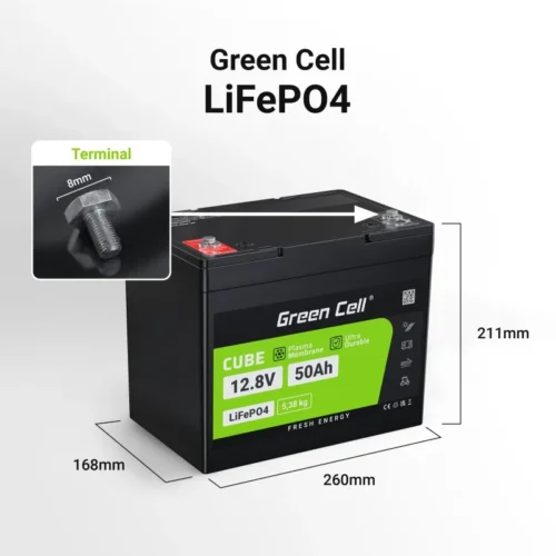 Alternative view of Green Cell Accumulator CUBE LiFePO4 50Ah 12V/12.8V 640Wh