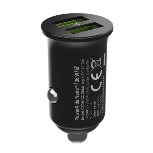 Alternative view of Green Cell USB зарядно за кола GC PowerRide Nano36