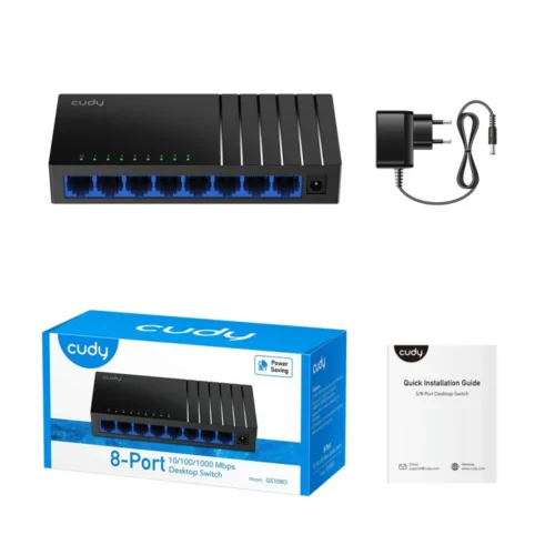 Alternative view of Cudy Switch GS108D 8xGE