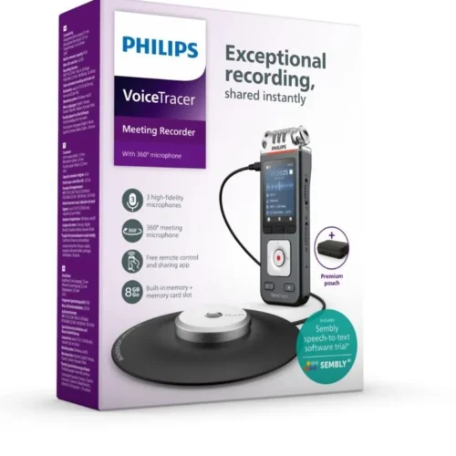 Alternative view of Philips Dyktafon DVT8115 Pamięć 8GB,nagrywanie 360°,microSDHC 32GB