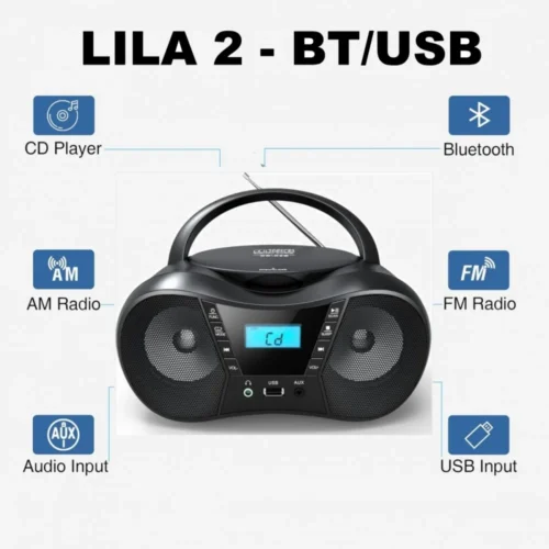 Alternative view of Eltra Radio player CD LILA2 USB/BT silver