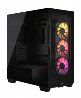 Alternative view of Corsair кутия за компютър 3500X ICUE LINK RGB TG Mid-Tower черен