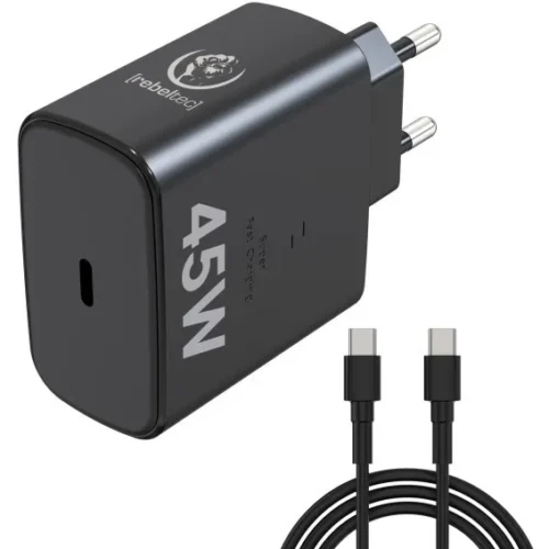 Alternative view of Rebeltec Fast зарядно PD45W USB-C for Лаптопs, phones,