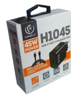Rebeltec Fast зарядно PD45W USB-C for Лаптопs