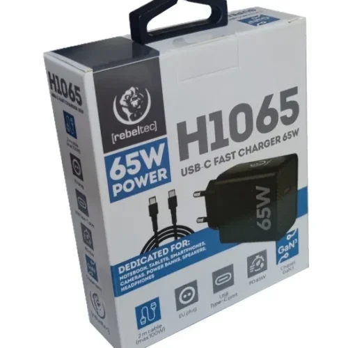 Rebeltec Fast зарядно PD65W USB-C for Лаптопs