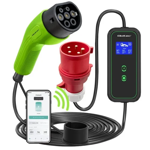 Qoltec Mobile EV зарядно with adjustable 2in1