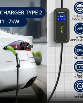 Alternative view of Qoltec Mobile EV зарядно with adjustable 2in1