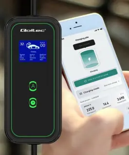 Qoltec Mobile EV зарядно with adjustable 2in1