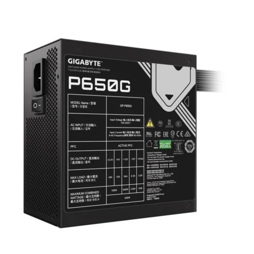 Gigabyte захранващ блок GP-P650G GOLD PFC 120mm hydraulic fan ATX