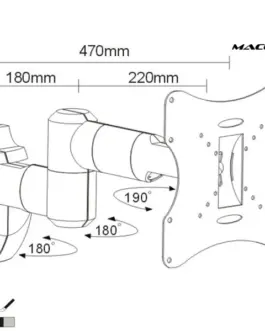 Alternative view of Maclean MC-503S LCD Bracket