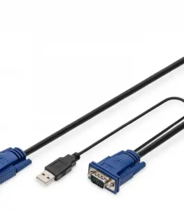 Digitus кабел Octopus for KVM 2xVGA 2xPS/2 1xUSB 18m