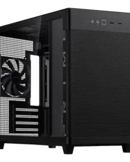 Asus кутия за компютър Prime AP201 Tempeчервен Glass MicroATX черен