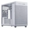 Asus кутия за компютър Prime AP201 Tempeчервен Glass MicroATX бял
