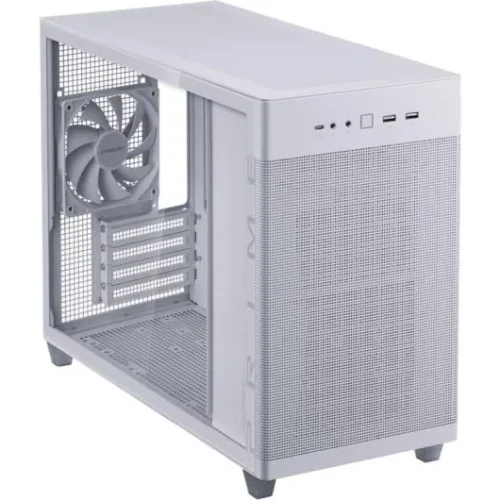Asus кутия за компютър Prime AP201 Tempeчервен Glass MicroATX