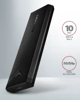 Alternative view of AXAGON EEM2-UB2 ext. enclosure USB 3.2 Gen2 M.2 NVMe S