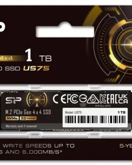 Alternative view of Silicon Power SSD drive US75 1TB M.2 PCIe Gen4x4 NVMe 1.4 7000/6000 MB/s