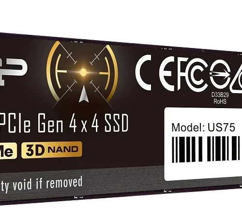Silicon Power SSD drive US75 1TB M.2 PCIe Gen4x4 NVMe 1.4 7000/6000 MB/s