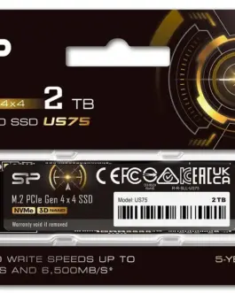 Alternative view of Silicon Power SSD drive US75 2TB M.2 PCIe Gen4x4 NVMe 1.4 7000/6500 MB/s