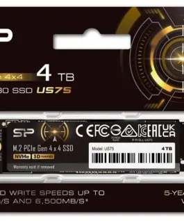 Alternative view of Silicon Power SSD drive US75 4TB M.2 PCIe Gen4x4 NVMe 1.4 7000/6500 MB/s