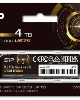 Alternative view of Silicon Power SSD drive US75 4TB M.2 PCIe Gen4x4 NVMe 1.4 7000/6500 MB/s