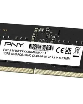 Alternative view of PNY памет за лаптоп 16GB DDR5 SODIMM 4800 MN16GSD54800-BLK