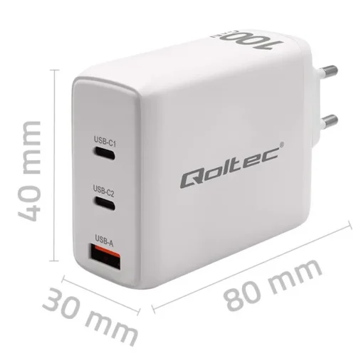 Qoltec GaN 100W зарядно