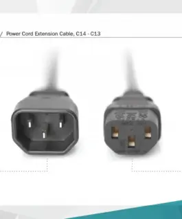 Digitus Power Cord extension Type IEC C14/IEC C13 M/F черен 1