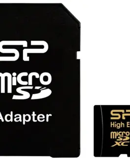 Silicon Power памет card microSDXC High Endurance 64GB V30 UHS-1 U3 A1 24/7 + адаптер