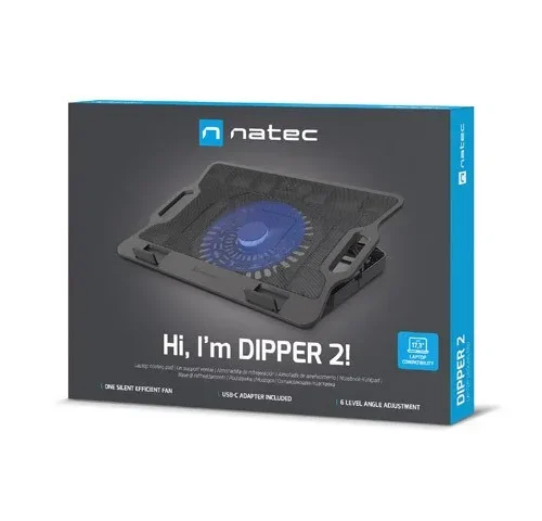 Natec Cooling pad DIPPER 2 12.1-17.3 inches 2 USB LED