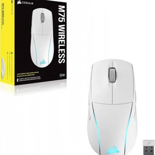 Alternative view of Corsair M75 Wireless бял RGB