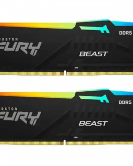 Kingston памет DDR5 Fury Beast RGB 32GB(2*16GB)/6000 CL36 черен