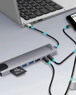 Alternative view of Media-Tech DOCKING STATION 8 IN 1 GIGA LAN HUB MT5046