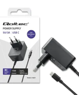 Qoltec Super FAST PD зарядно for Raspberry PI4,USB C