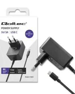 Qoltec Super FAST PD зарядно for Raspberry PI4,USB C