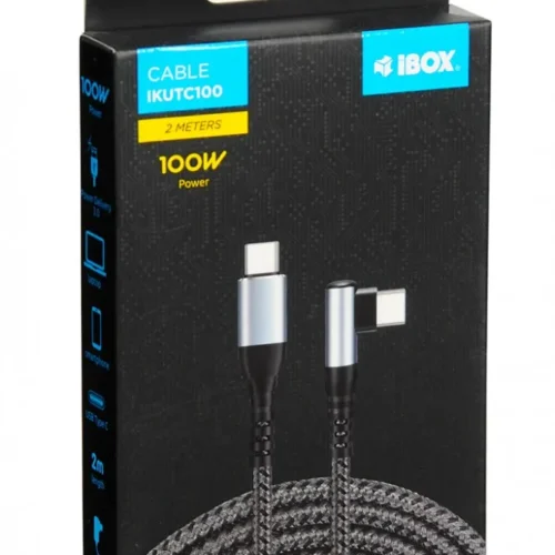 Alternative view of iBOX IBOX IKUTC00 USB-C 100W 90 degree кабел