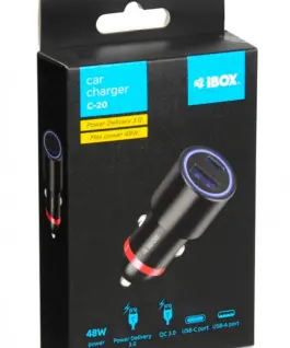 Alternative view of iBOX IBOX C-20 48W A+C зарядно за кола