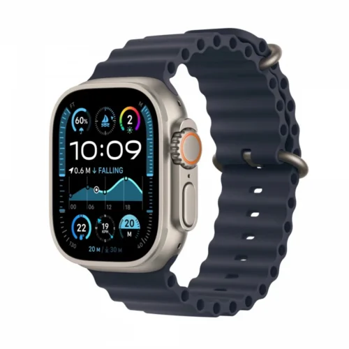 Apple Watch Ultra 2 GPS + Cellular 49 mm Natural Titanium Case with Navy Ocean Band