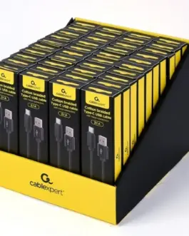 Alternative view of Gembird USB-A USB-C кабел braid 1.8m черен box