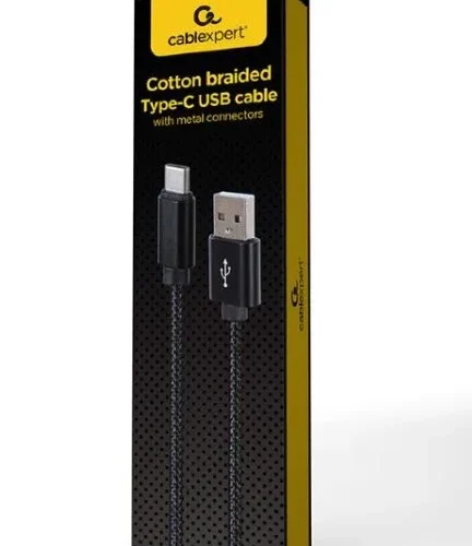 Gembird USB-A USB-C кабел braid 1.8m черен box
